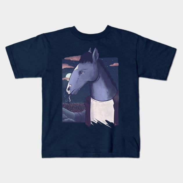 Midnight Blues Kids T-Shirt by Lithium